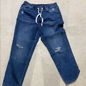Aeria soft Jean pants with elastic waist